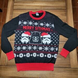 Star Wars Christmas Knit Unisex Sweater "Merry Sithmas" - Size Large